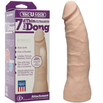 7 Inch Thin Dong Ultraskyn - Gode Vac-U-Lock - Doc Jonhson