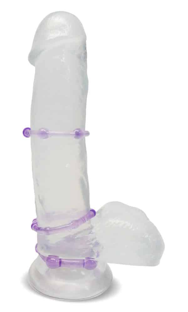 Beaded Cock Rings Stay Hard - Ensemble d'Anneaux - Blush – Image 3
