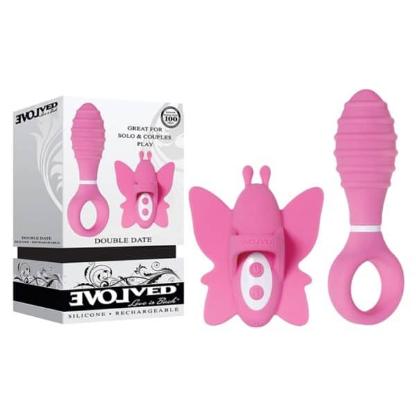 Double Date - Doigt vibrant et Plug Anale Rechargeable - Evolved (1)