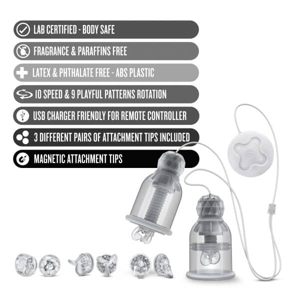 Titillator Temptasia - Pompes à Mamelons Rechargeables - Blush – Image 9