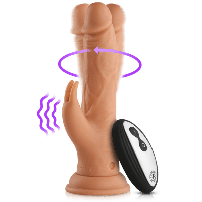 Wireless Turbo Rabbit - Vortex Series - Vibrateur Double Stimulation Rechargeable à Distance - FemmeFunn