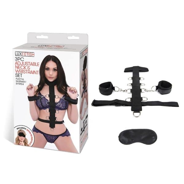 3PC Adjustable Neck & Wristraint Set - Ensemble de Retenue - Lux Fetish (2)