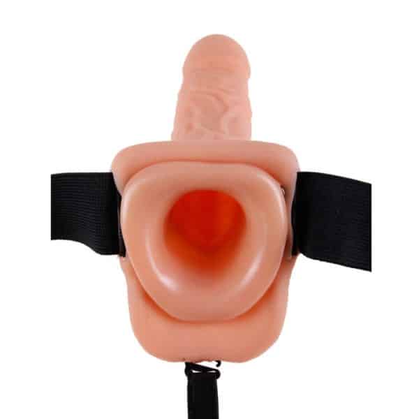 7" Hollow Strap-On with Balls - Harnais pour Lui - Fetish Fantasy Series – Image 4