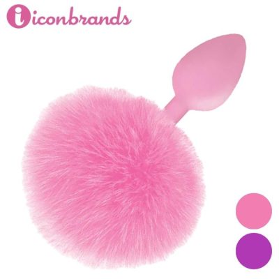 Plug anal en silicone avec queue de lapin Cottontails Icon Brands