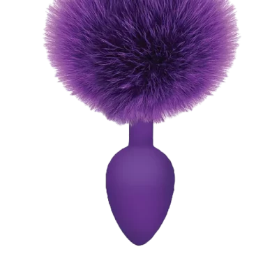 Cottontails – Plug Anale avec Queue de Lapin – Icon Brands (2) Plug anal violet avec queue en fausse fourrure douce