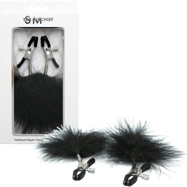Feathered Nipple Clamps - Pince à Mamelons avec Plumes - Sex & Mischief