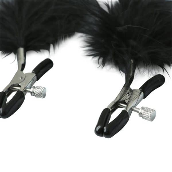 Feathered Nipple Clamps - Pince à Mamelons avec Plumes - Sex & Mischief – Image 4