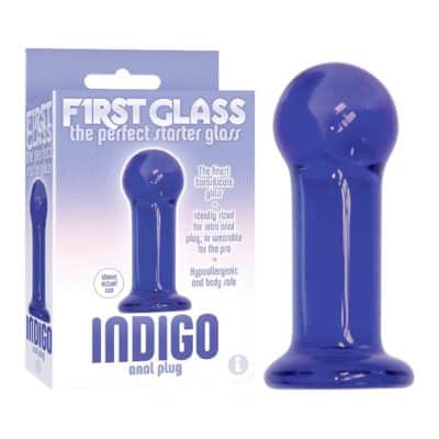 First Glass Indigo Anal Plug - Plug Anale en Verre - Icon Brands