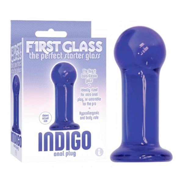 First Glass Indigo Anal Plug - Plug Anale en Verre - Icon Brands