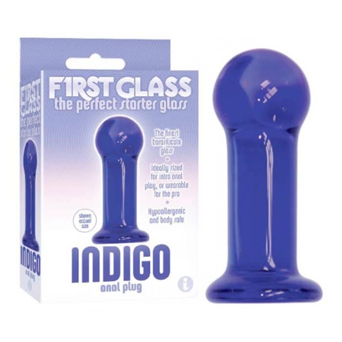 First Glass Indigo Anal Plug - Plug Anale en Verre - Icon Brands