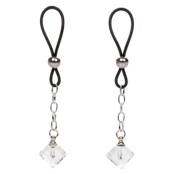 Non-Piercing Nipple Jewelry Crystal Gem - Lasso à Mamelons avec Bijoux - California Exotics – Image 2