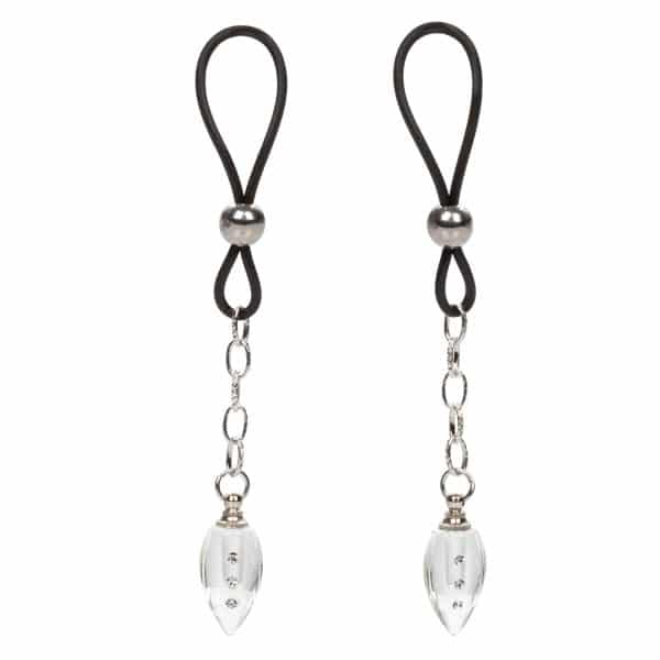 Non-Piercing Nipple Jewelry Crystal Teardrop - Lasso à Mamelons avec Bijoux - California Exotics – Image 2