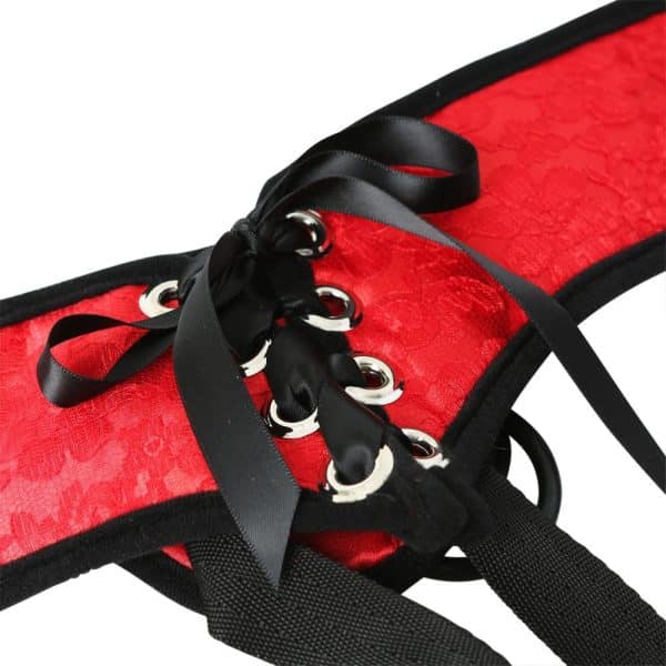 Red Lace Corsette Strap-On - Harnais -  Sportsheets – Image 2