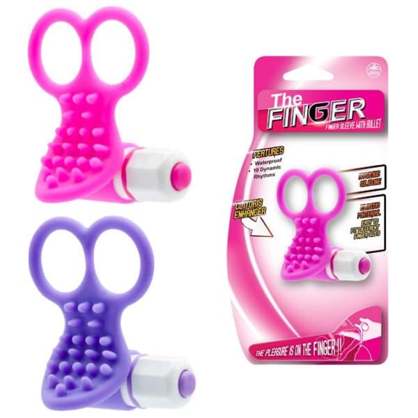 The Finger Sleeve with Bullet - Nodules - Doigt Vibrant