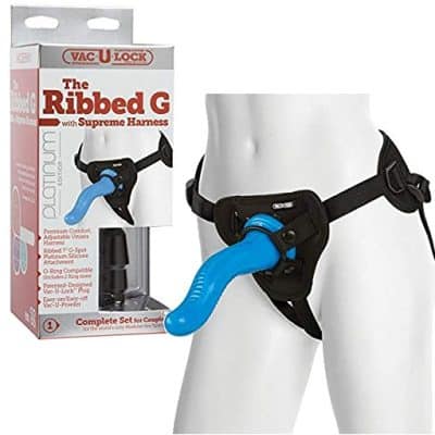 The Ribbed G with Supreme Harness - Harnais Vac-U-Lock - Doc Jonhson