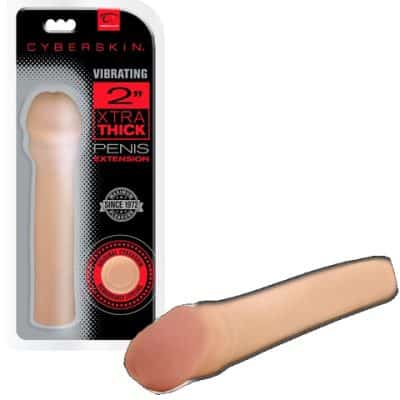2 inch Xtra Thick Vibrating - Extension Pénis Vibrante - Cyberskin