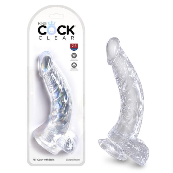 Cock with Balls 7.5 - Gode - King Cock Clear