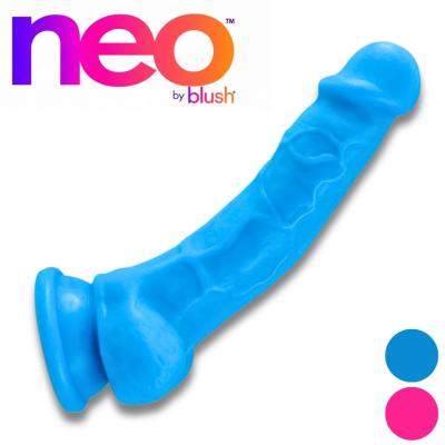 Gode double densité 7,5 po avec testicules – Neo Blush