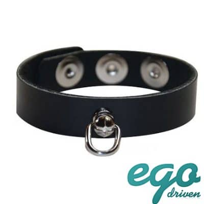 Leather Cock Ring wD-Ring - Anneau Pénien en Cuir - Ego Driven