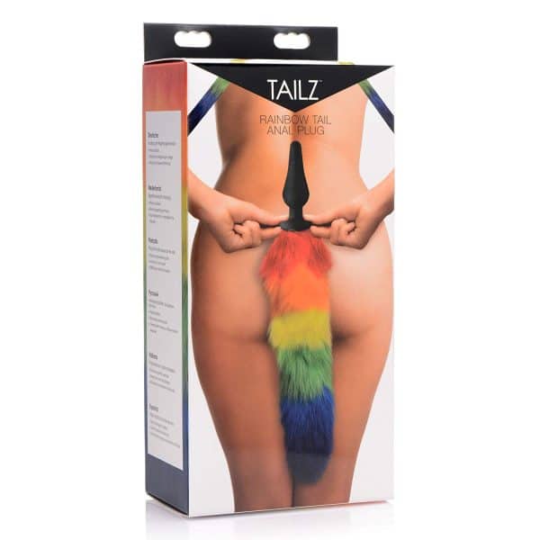 Rainbow Tail Anal Plug - Anal Plug - Plug Anale avec Queue Multicolore - Tailz – Image 2