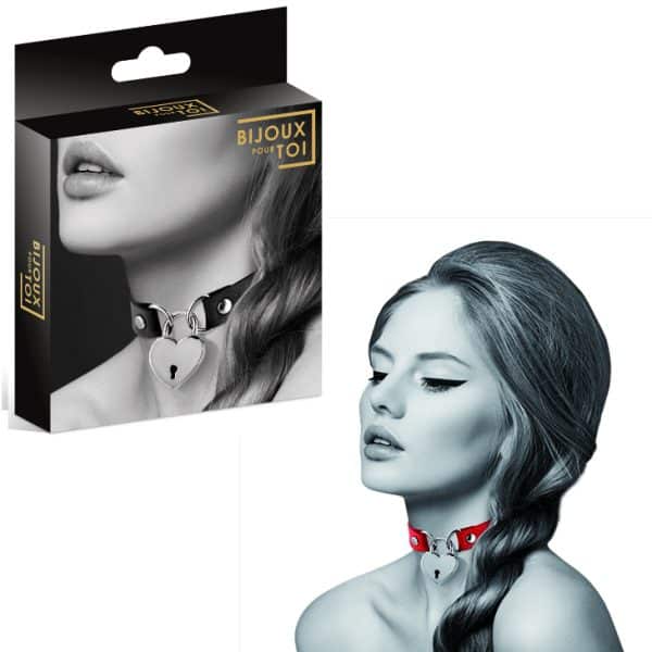 Collier Fetish avec Cadena en Coeur - Bijoux pour Toi