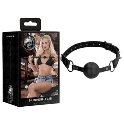 Silicone Ball Gag - Skulls and Bones - Bâillon en Silicone - Ouch!