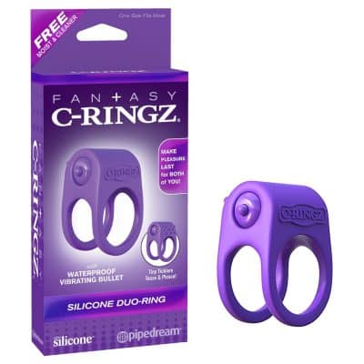 Silicone Duo-Ring - Anneau Double Vibrant - Fantasy C-Ringz