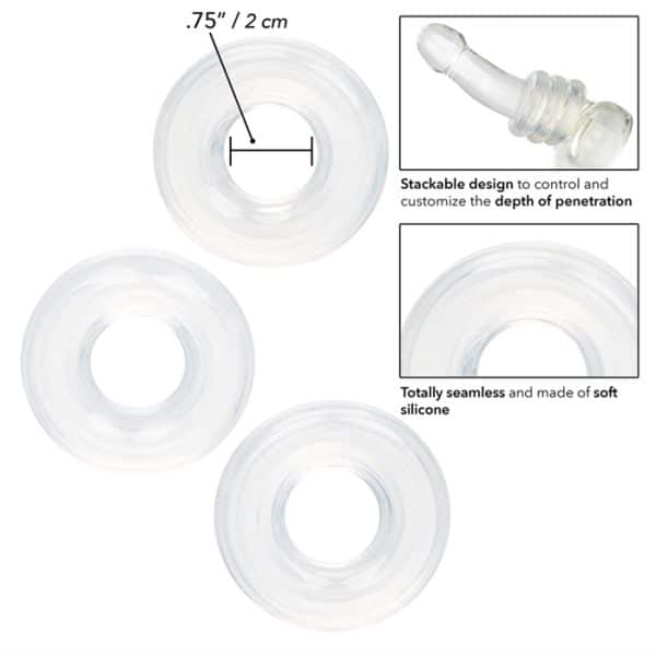 Stacker Rings Set - Ensemble d'Anneaux d'Arrêt - California Exotics – Image 4