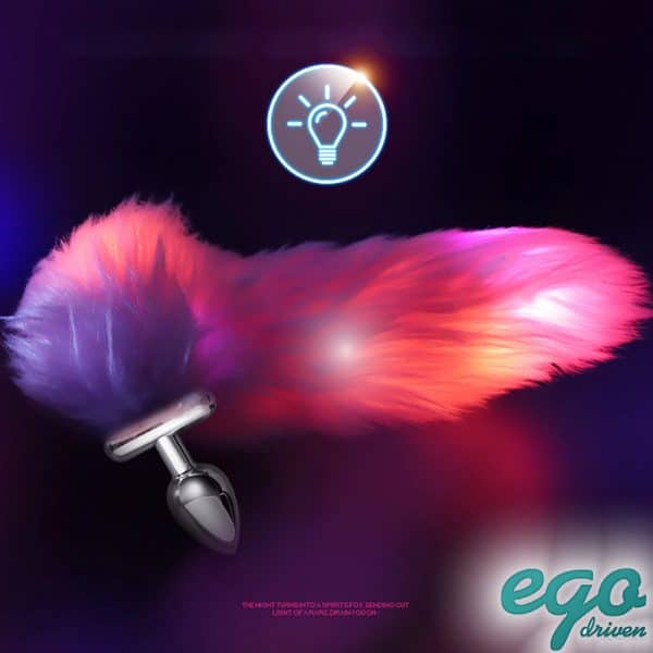 Butt Plug with LED Tail - Plug Anale avec Queue Lumineuse - Ego Driven