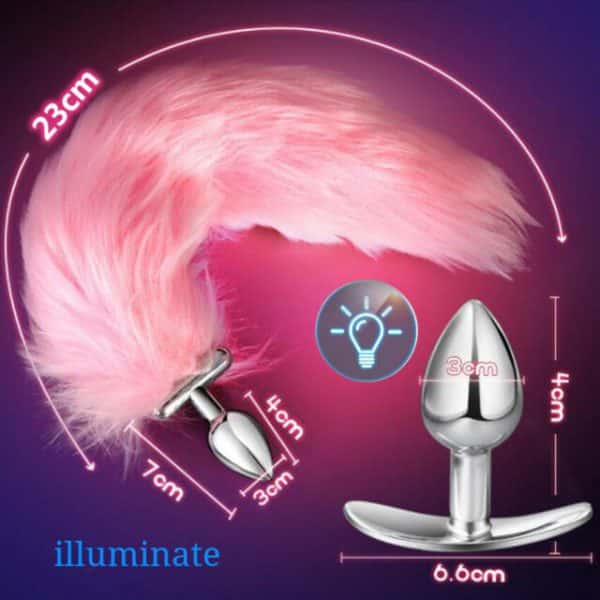 Butt Plug with LED Tail - Plug Anale avec Queue Lumineuse - Ego Driven – Image 3