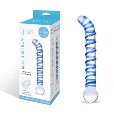 Mr. Swirly 6.5 G-Spot Glass Dildo - Gode en Verre - Gläs