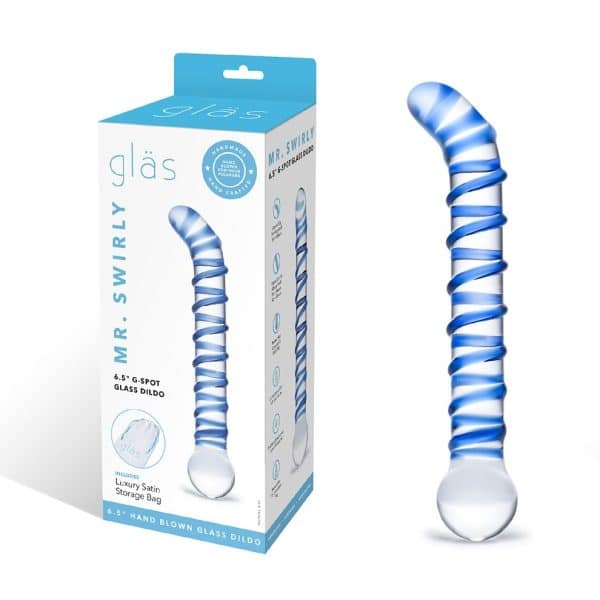Mr. Swirly 6.5 G-Spot Glass Dildo - Gode en Verre - Gläs