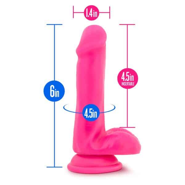 Neo 6 Cock with Balls - Gode Double Densité - Blush – Image 8