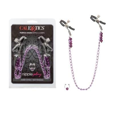 Purple Chain Nipple Clamps - Pinces à Mamelons - California Exotics