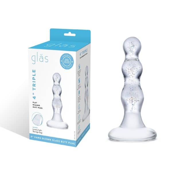 Triple Play Beaded Butt Plug - Gode en Verre - Gläs