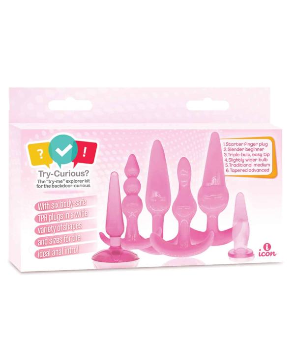 Try-Curious Anal Plug Kit - Ensemble de Jouets Anaux - Icon Brands – Image 3