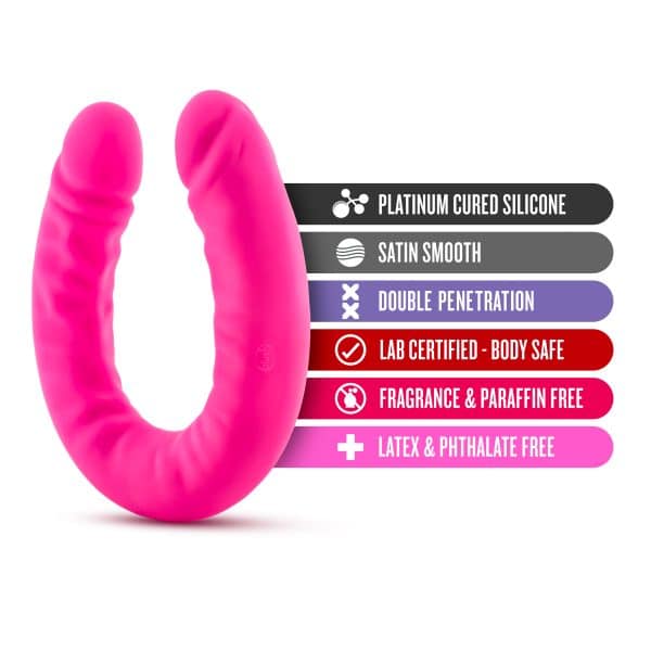 18 inch Silicone Slim Double Dong - Rusé - Gode Double - Blush