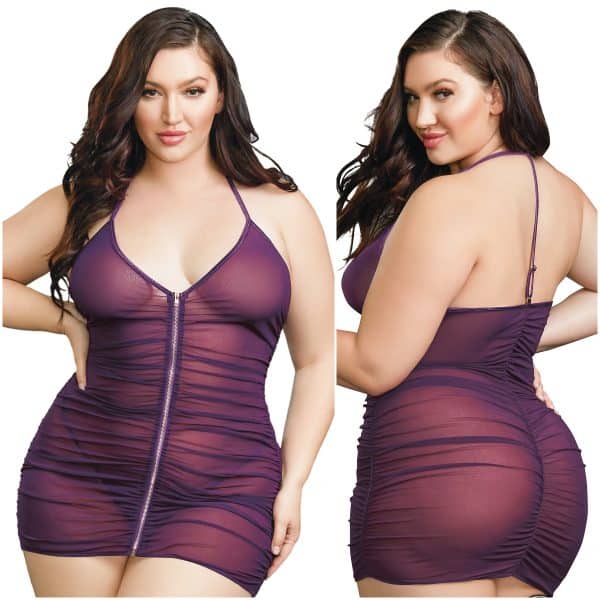 Babydoll avec Zipper - 11517X - Grande Taille - Dreamgirl
