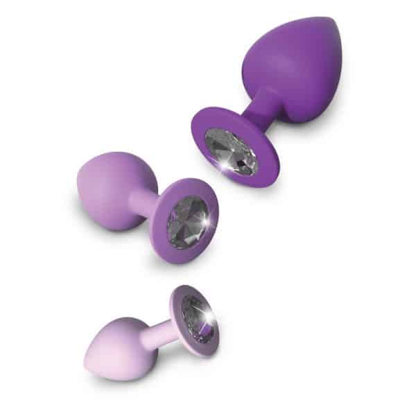 Her Little Gems Trainer Set - Ensemble de Plugs Anale avec Bijoux - Fantasy For Her