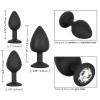 Silicone Gems Anal Kit - Ensemble de Plugs Anales avec Bijoux - California Exotics
