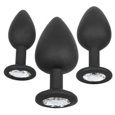Silicone Gems Anal Kit - Ensemble de Plugs Anales avec Bijoux - California Exotics