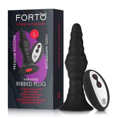 Vibrating Ribbed Plug Large - Plug Anale à Distance - Forto By Femmefunn