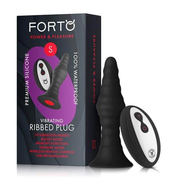 Vibrating Ribbed Plug Small - Forto By Femmefunn