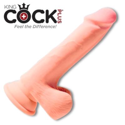 7.5 Triple Density Cock with Balls - King Cock Plus - Gode Réaliste avec Testicules
