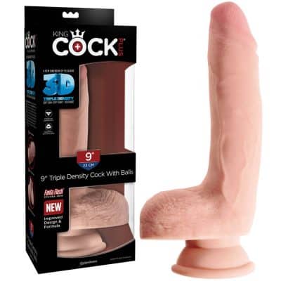 9 Triple Density Cock with Balls - King Cock Plus - Gode Réaliste
