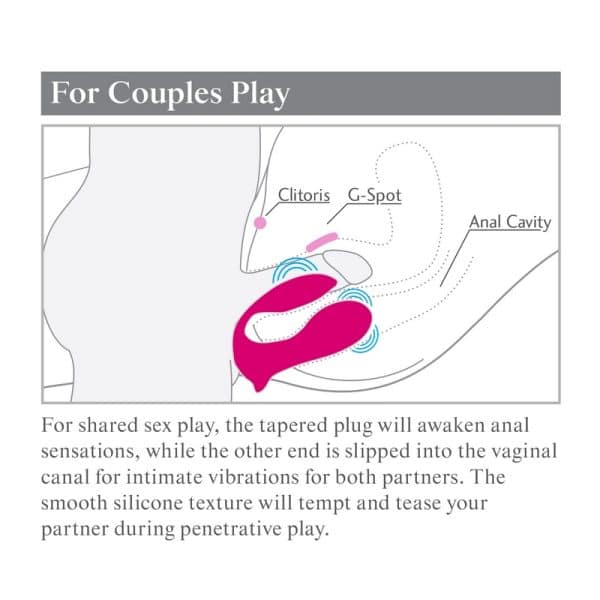 Double Ecstasy - Vibrateur pour Couple Rechargeable - 3Some