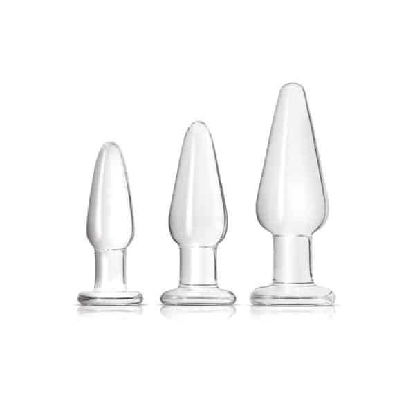 Tapered Kit - Ensemble de Plugs Anale en Verre - Crystal Premium Glass