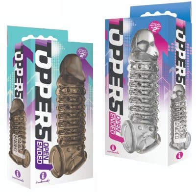 Toppers Open Ended Ribbed and Nubbed - Extension Pénis - Icon Brands