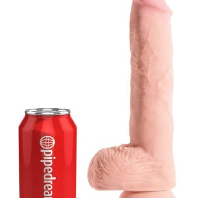10 Fat Cock Triple Density Cock with Balls - King Cock Plus - Gode Réaliste