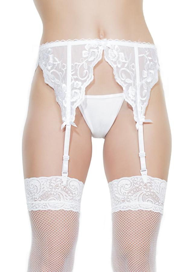 Porte-Jaretelle en Dentelle Française - 407 - Coquette – Image 5